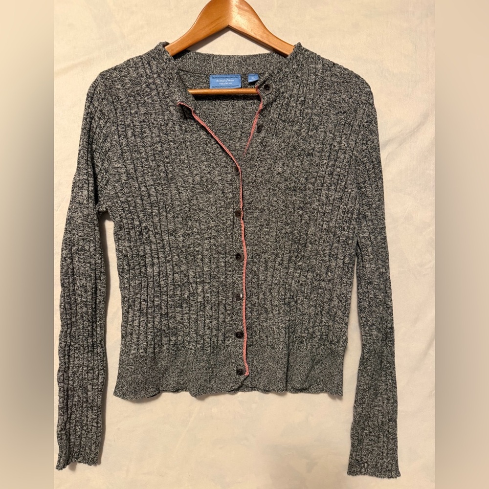 Simply Vera Vera Wang Charcoal Button-Up Cardigan